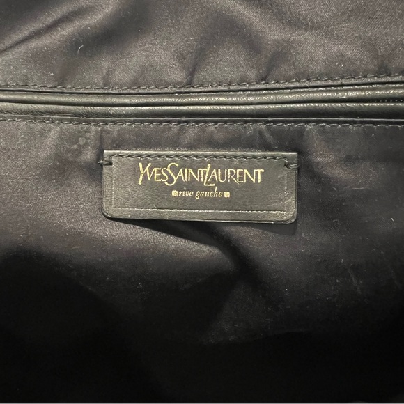 Yves Saint Laurent Rive Gauche Black Leather Muse Handbag Made in Italy - Picture 13 of 13